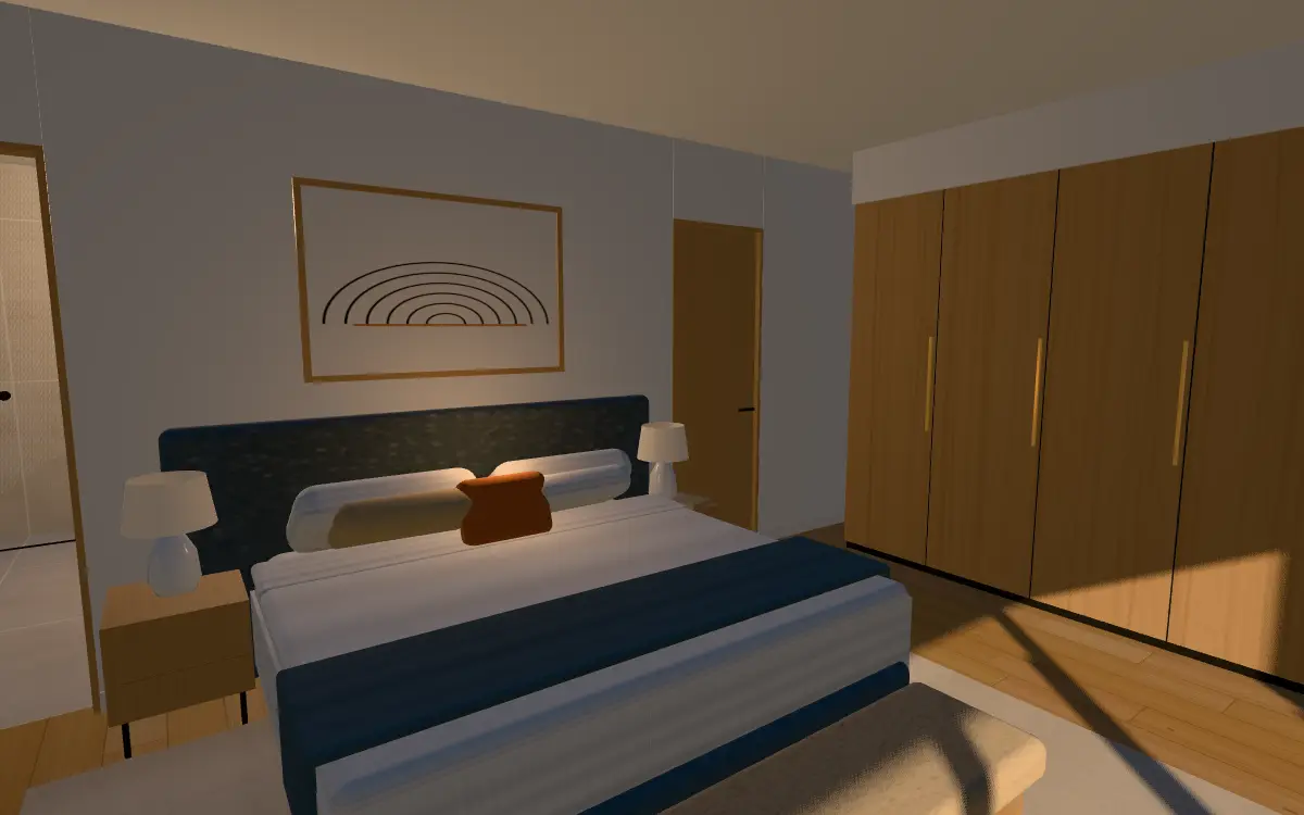 Bedroom 1 in the show apartment, 18.01